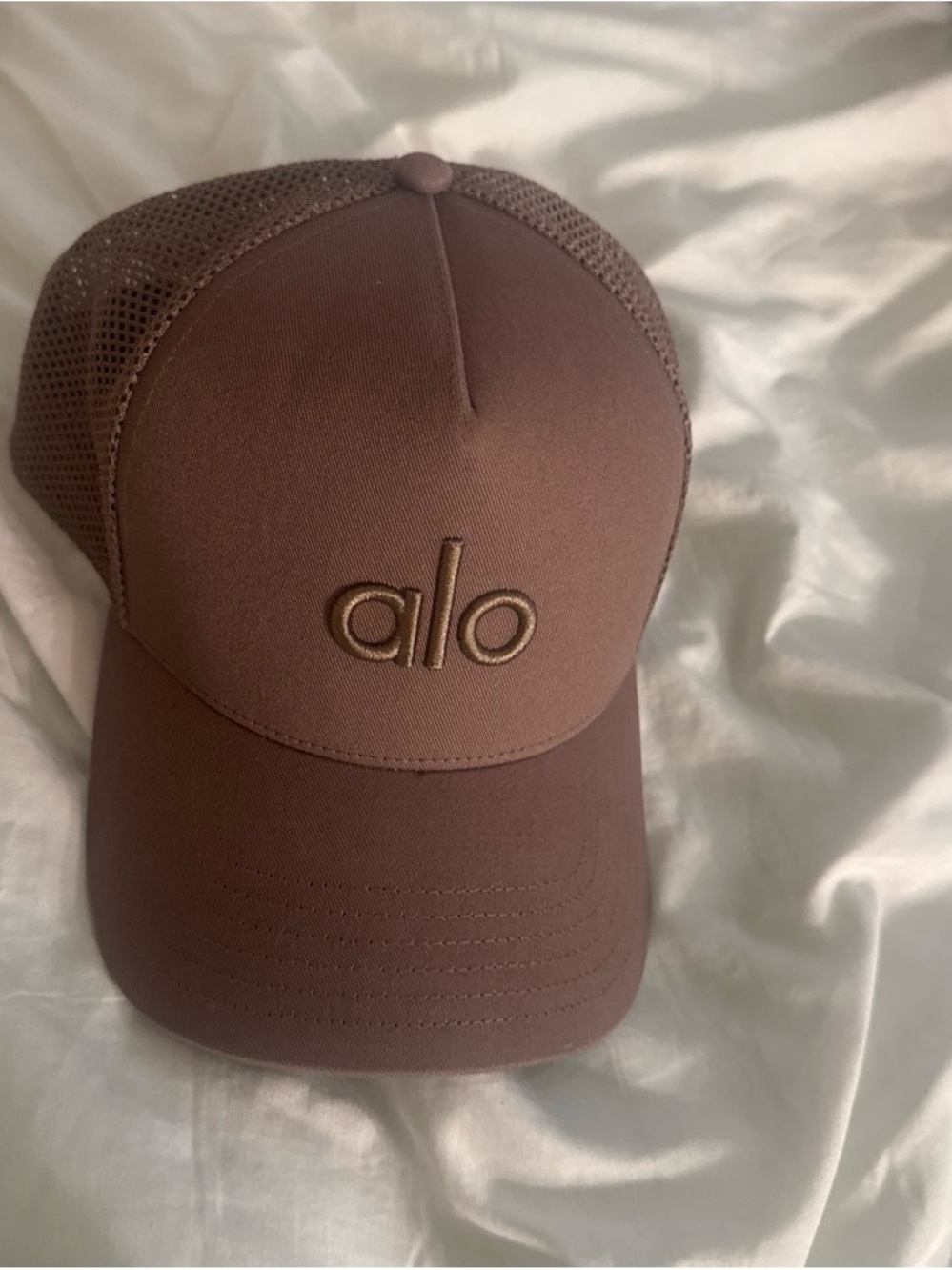 ALO Yoga Men's Chocolate Brown Mesh-Back Cap